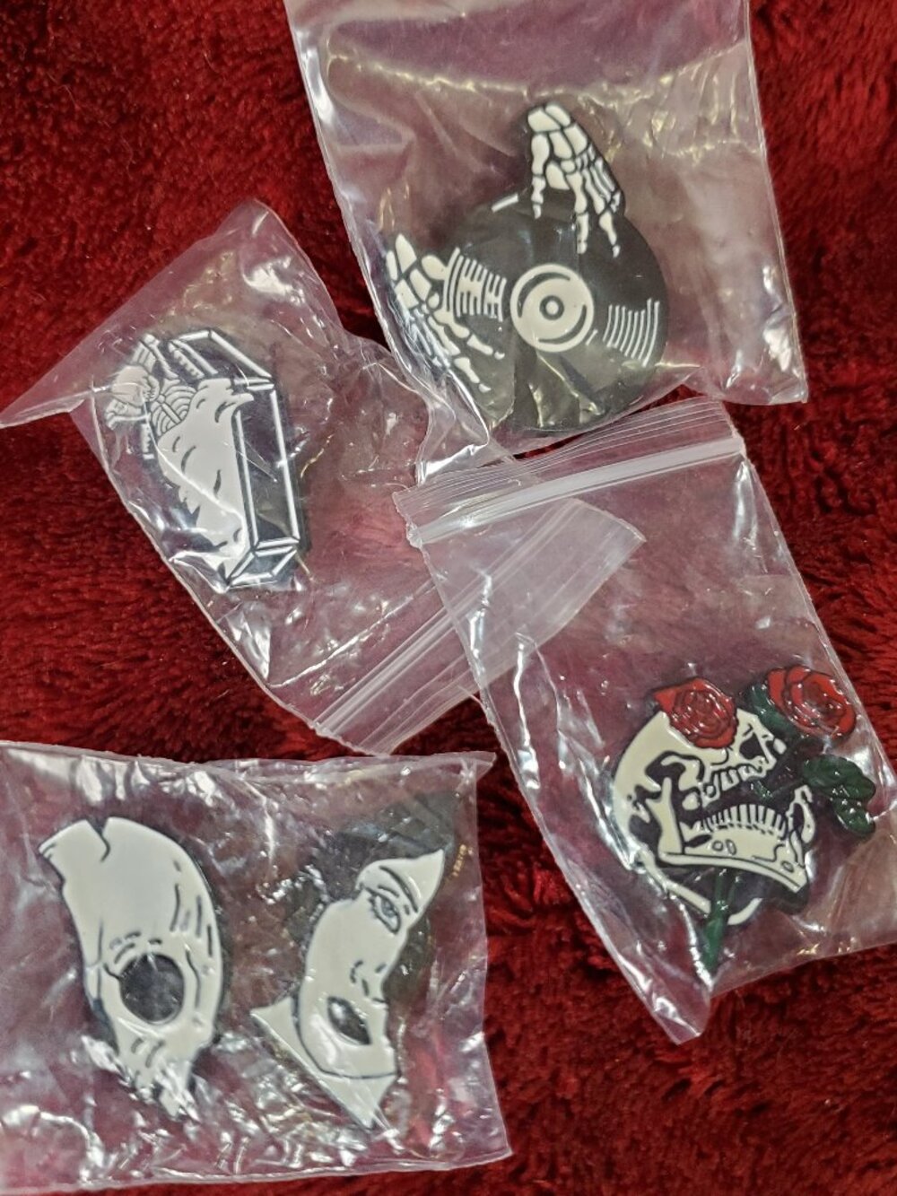 Goth Romantic Enamel Pin Set NEW 5 total pins